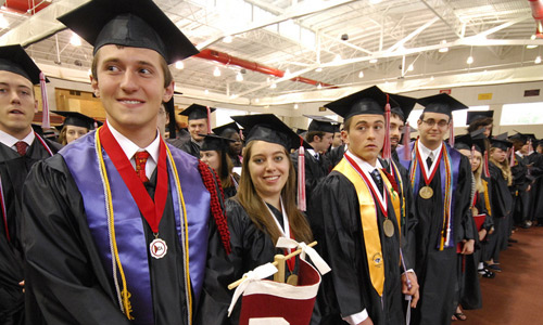 Students at Commencement 2011