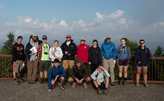 Group photograph of students on geosciences field trip