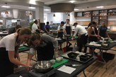 Students in Curtis dining cooking