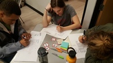 Students in a design thinking workshop