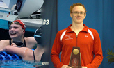 Denison Big Red swimmers K.T. Kustritz and Richie Kurlich