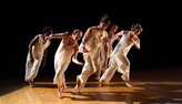 Group of student dancers in motion