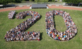 Class of 2020 assembled on the commons