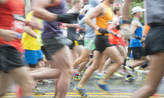 Runners during a marathon