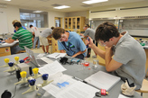 students working in denison chem lab