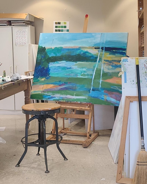 Painting by Jane Heller ’49 (work in progress)