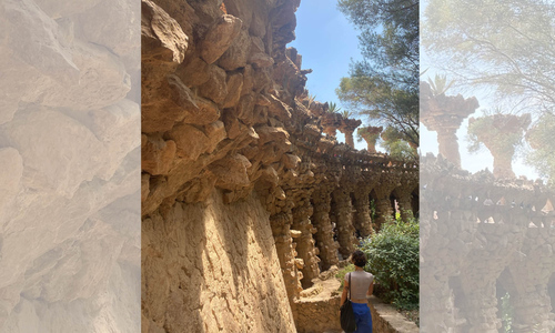 Photo of Fallon taking in the sites of Europe.