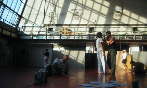 Photo of Fallon and other dancers in a workshop.