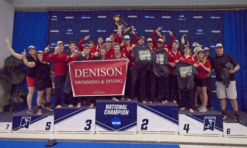 Denison Men's Swimming and Diving Team 2019
