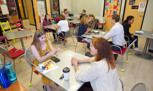 Students in a workshop at the Red Frame Lab