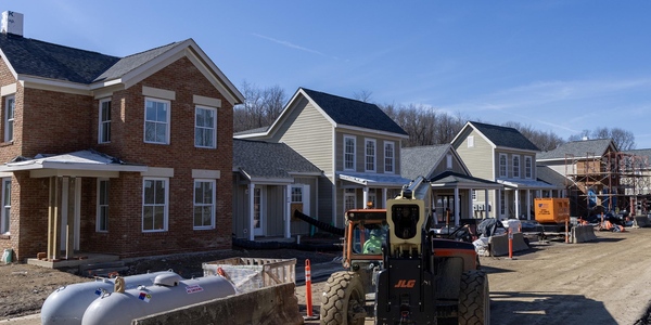 New houses under construction.