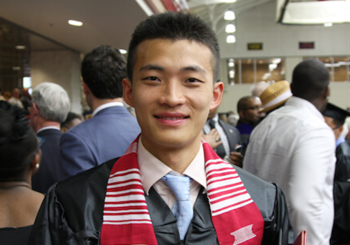 Zhihao Cao '16 at graduation