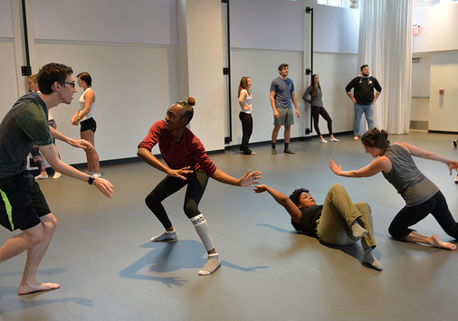 Students in the dance studio