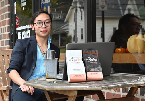 Mai Coffee start up owner Alan Phung '22 