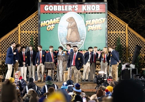 Hilltoppers at the Punxsutawney groundhog fest