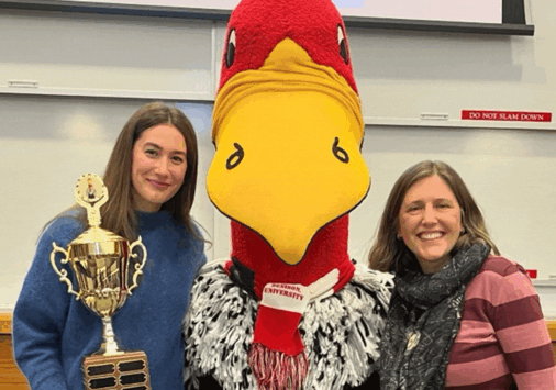 Sophia Sobota and Heather Rhodes with Buzzy