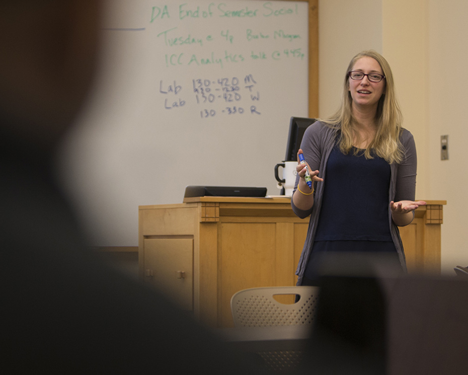 Data Analytics professor Sarah Supp.