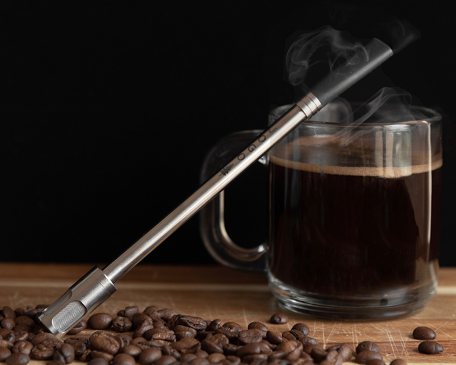 Yehle’s JoGo coffee straw has a built-in filter.