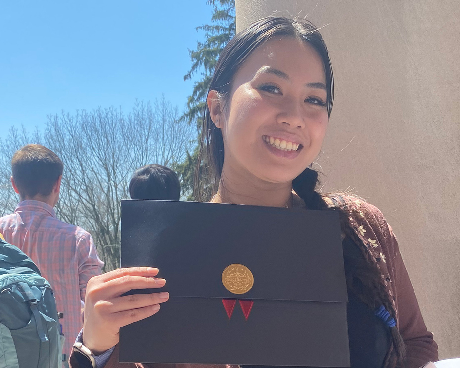 Joan Do-Truong '23 celebrates her Davis Projects for Peace award