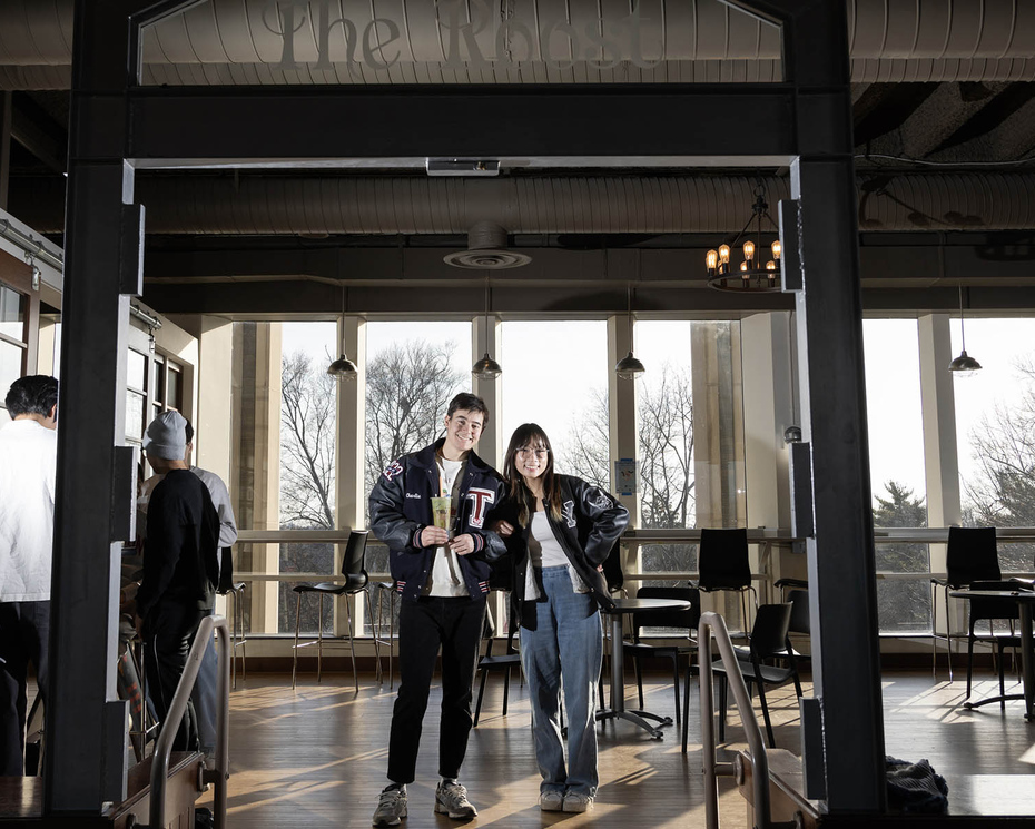 Charlie Kuchler ’26 and Truc Hoang ’26 are the co-founders of TruCha, a student-owned bubble tea shop in Slayter Hall.