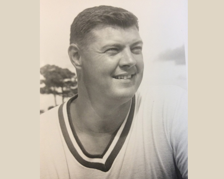 Sepia toned photo of Don DeJong '54