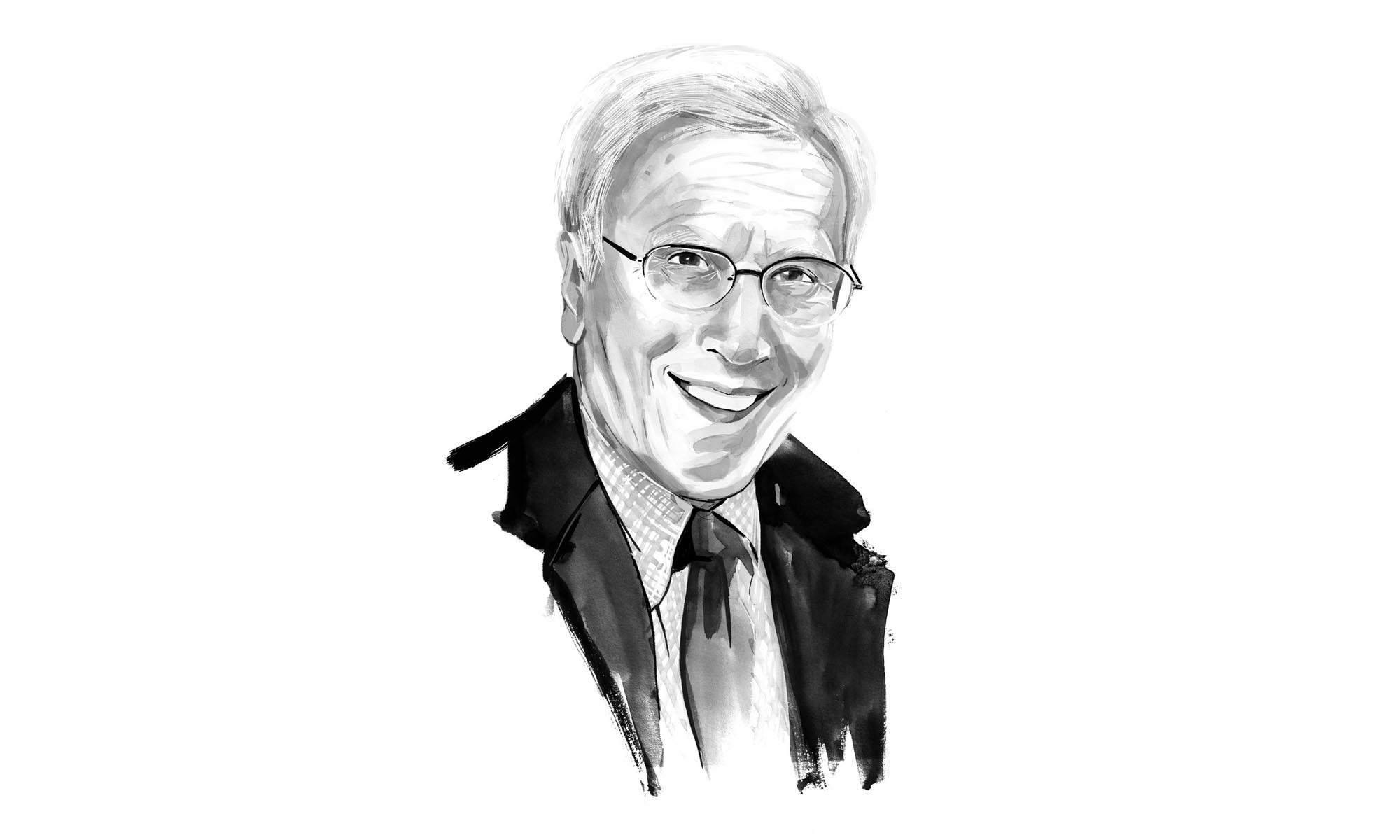 Illustration of David O. Woodyard ’54.