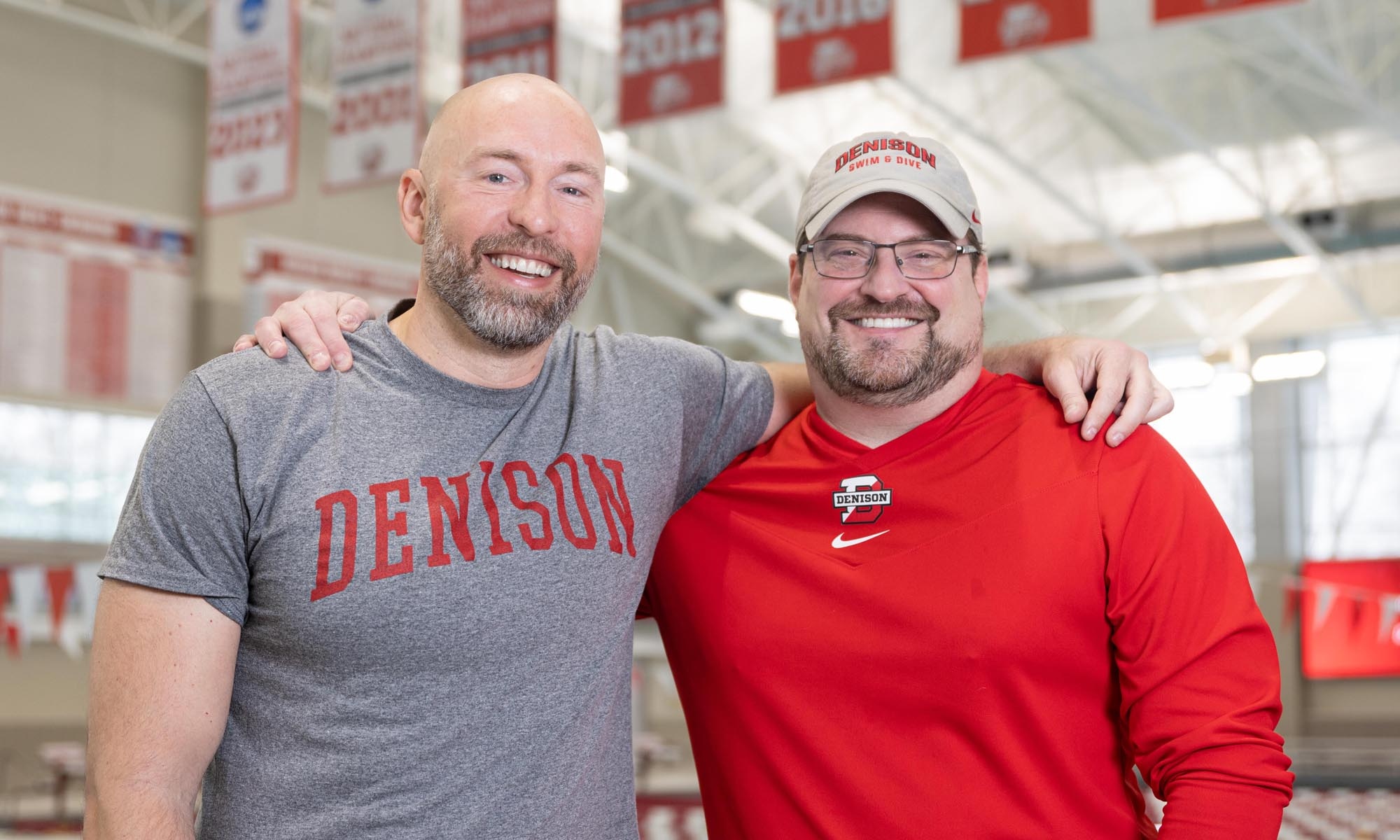 Former Big Red swimmers Aaron Cole and Thomas Richner.