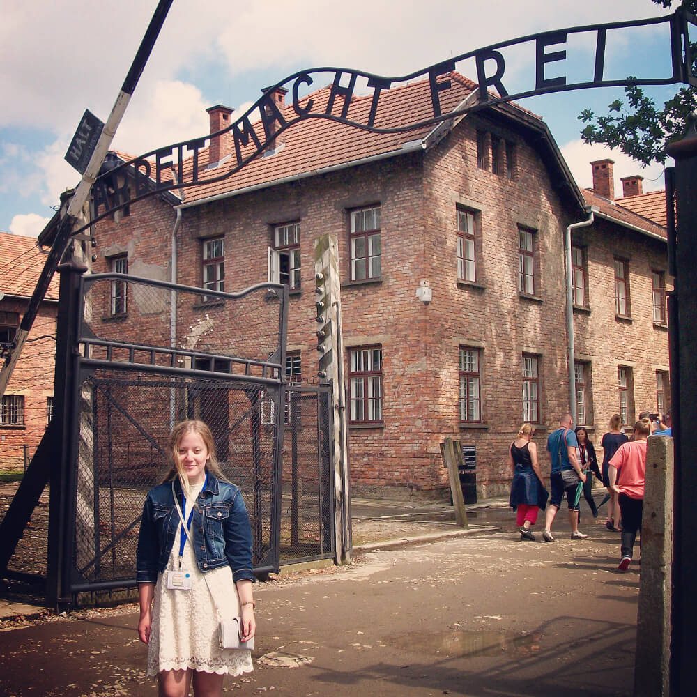 McLaughlin in Auschwitz Poland