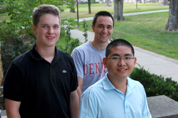 Mark Magnus ’12, Eric Stachura ’12, Lin Mu ’12