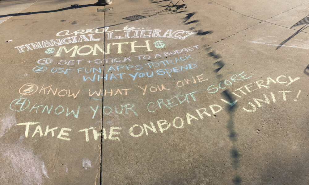 chalk on sidewalk