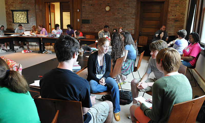 Students in conversation