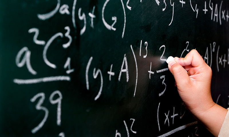 professors share favorite brainteasers mathematics chalkboard with math