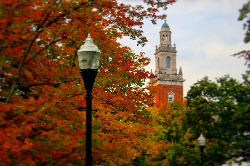 Swasey Chapel in the fall