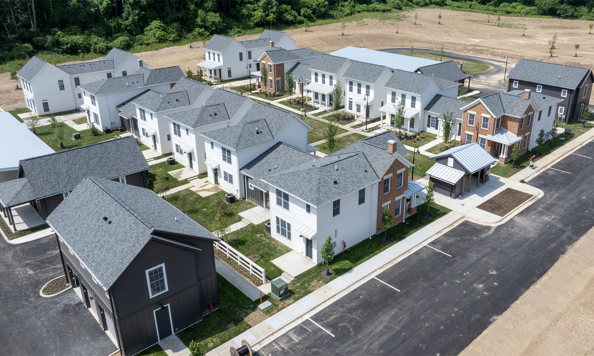 Aerial view of Hillside Drive Apartments
