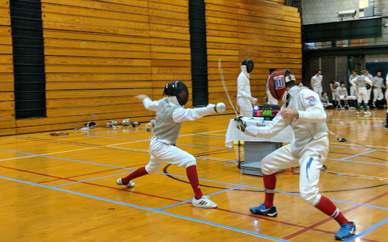 Two student fencers