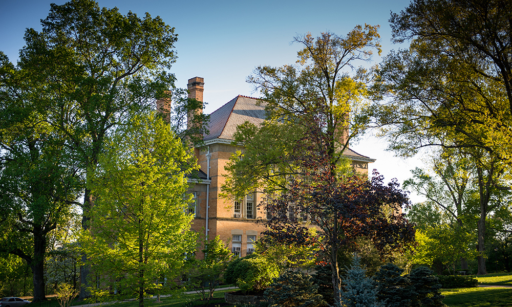 Doane Administration building in the summer