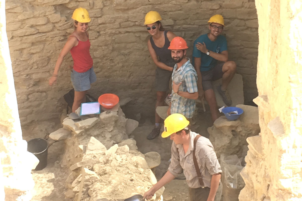 Working in Archaeological site