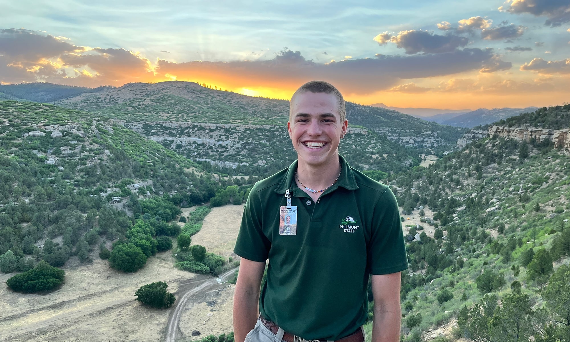 Tait Ferguson '23 at the Philmont Scout Ranch