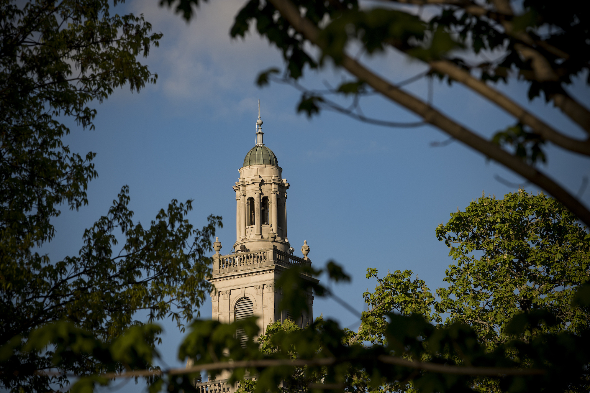 Swasey Chapel through the trees