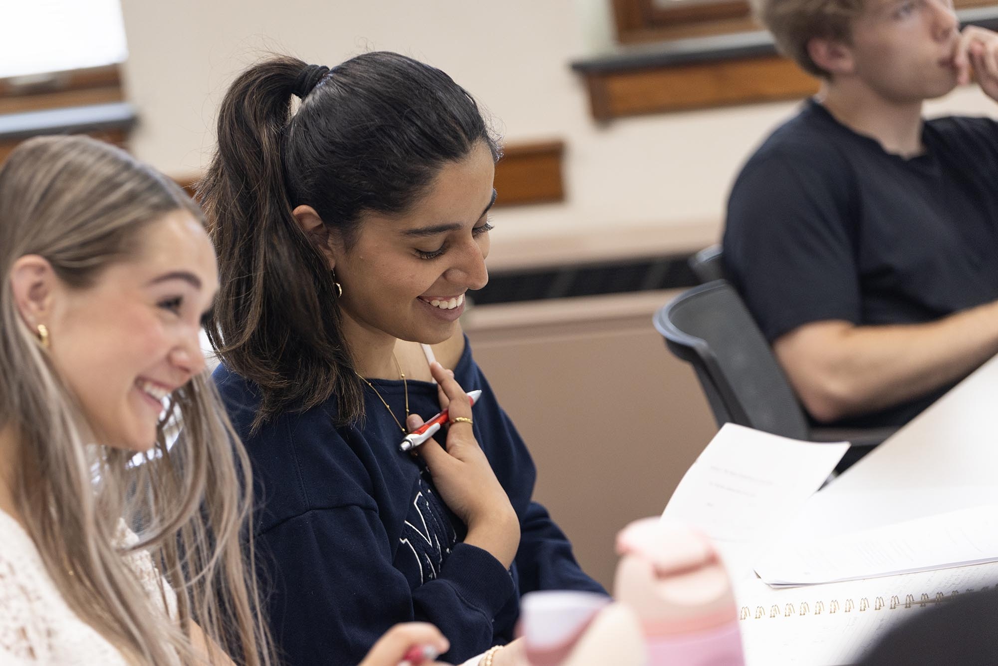 Denison students in a mathematics class.