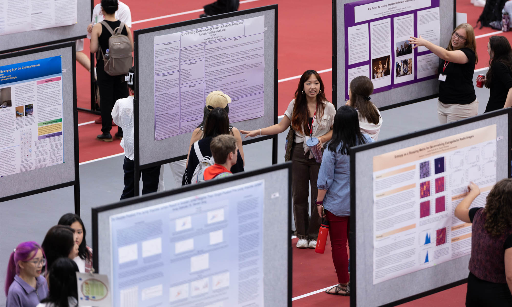 Students present their research.