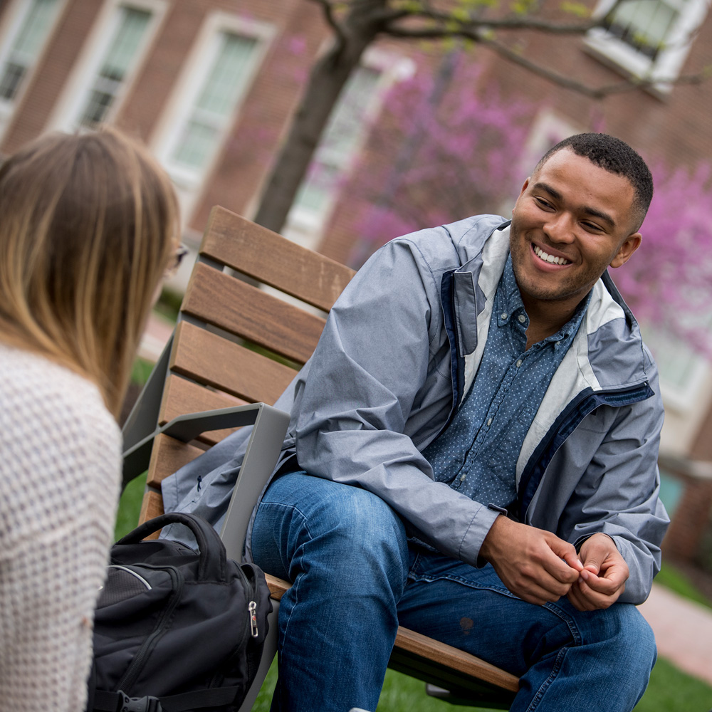 Students on the quad