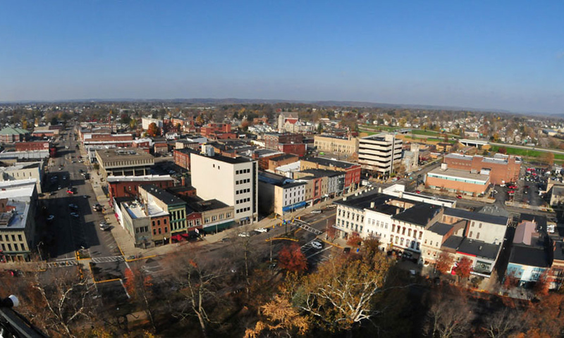 Aerial view of Newark