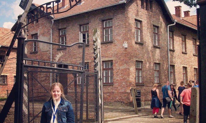 McLaughlin in Auschwitz Poland