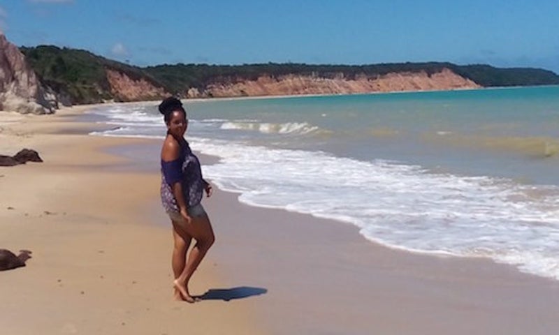 Michelle Agunloye on the beach