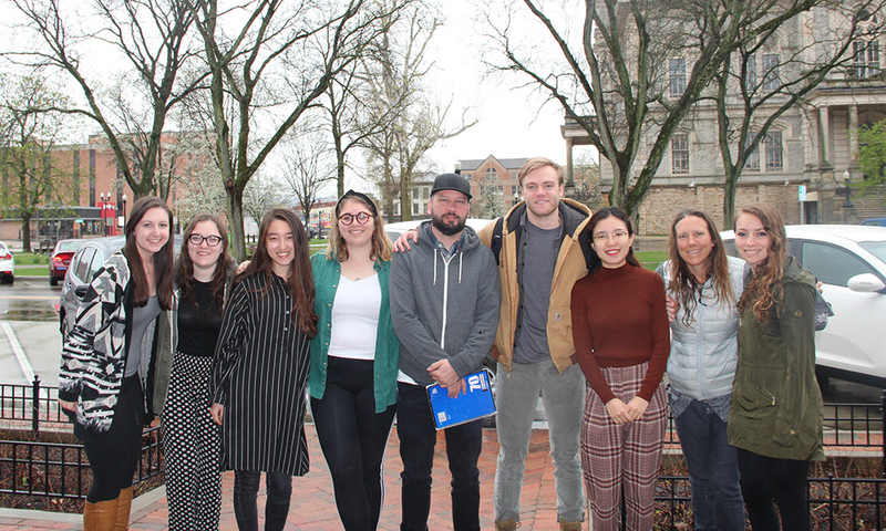 Denison and Northwestern Medill Journalism Students in Newark, OH.
