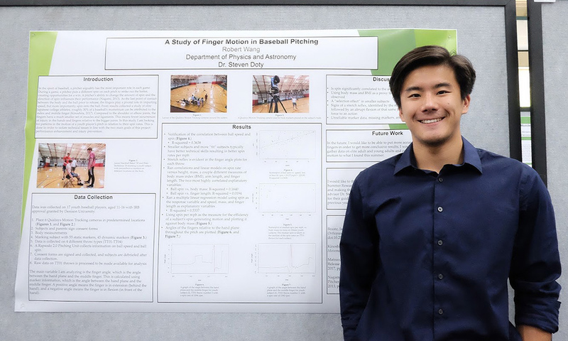 Bebe Wang '20 presenting his summer research project.