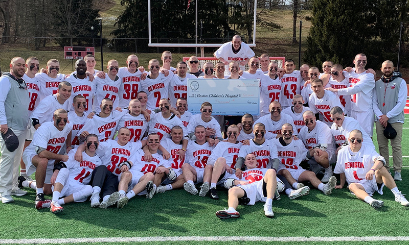 The Big Red (bald) lacrosse team