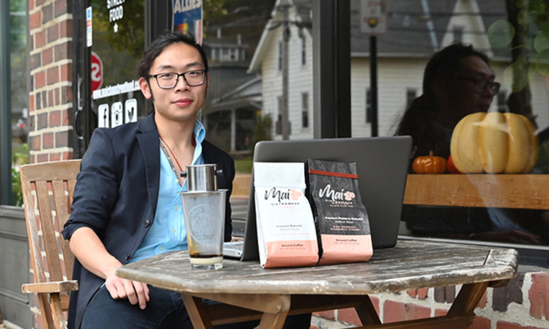 Mai Coffee start up owner Alan Phung '22 