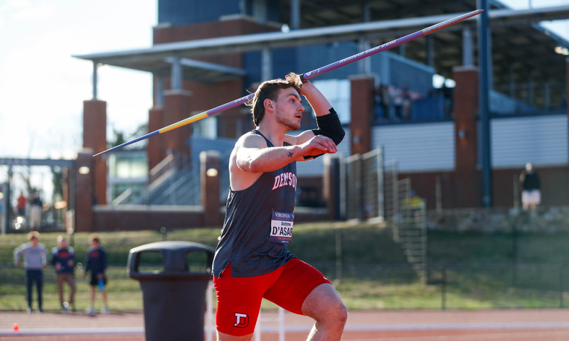 Andrew D’Asaro throwing a javelin.